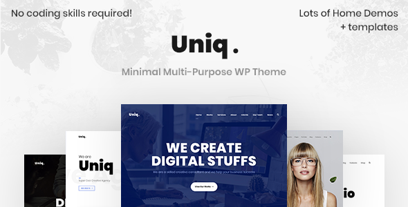 Uniq - Minimal Creative WordPress Logo